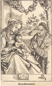 Jungfrun och barnet älskad av Fredrik den vise av Sachsen av Lucas Cranach the Elder