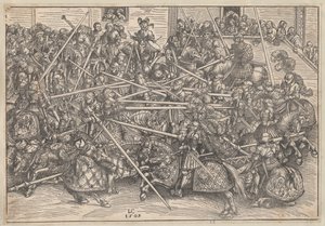Turnering, 1509 av Lucas Cranach the Elder
