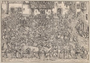 Turnering, 1509 av Lucas Cranach the Elder