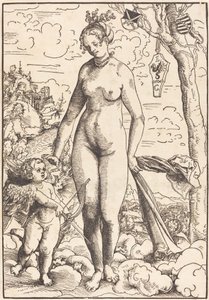 Venus och Amor av Lucas Cranach the Elder