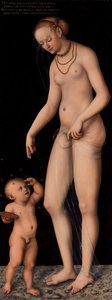 Venus med Amor som honungstjuv av Lucas Cranach the Elder