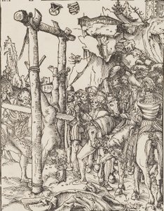 Sågning av St Simon Zelotes av Lucas Cranach the Elder