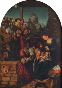 Tyska: Die Anbetung der Heiligen Drei Könige Magiernas tillbedjan
