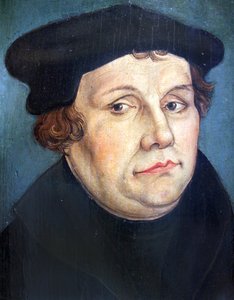 1570 Cranach d.J. Porträtt Martin Luther anagoria av Lucas Cranach the Younger