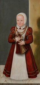 Tyska: Bildnis der Prinzessin Marie, Schwester Christians I. Porträtt av prinsessan Marie, syster till Christian I av Lucas Cranach the Younger