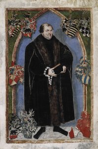 Porträtt av George III, prins av Anhalt-Dessau 1507-1553, 1553 av Lucas Cranach the Younger