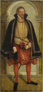 Porträtt av prins Joachim Ernst von Anhalt (1536 - 1586) av Lucas Cranach the Younger