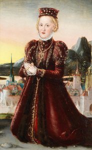 Porträtt av prinsessan Agnes Gräfin von Barby av Lucas Cranach the Younger