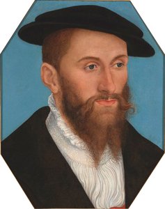 Porträtt av en man av Lucas Cranach the Younger