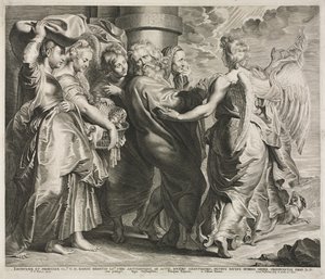 Lot och hans familj lämnar Sodom