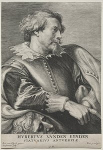 Porträtt av Hubert van den Eyden.