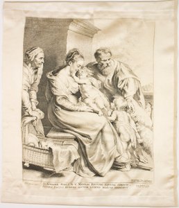 Den heliga familjen med Saint John och Saint Elizabeth