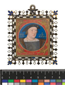 Henrik VIII, ca 1525-27 (kroppsfärg på veläng på kort)