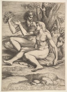Två nakna herdar, 1600-talet.