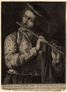 Flöjtspelaren av Lucas Vorsterman the Elder