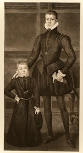 Henry, Lord Darnley (1545-1567) och hans bror Charles (1555-1576) från "James I and VI", tryckt av Manzi Joyant und Co. Paris, 1904 (collotypi)