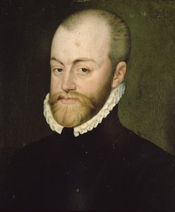 Porträtt av Filip II (1527-1598), kung av Spanien (olja på duk)