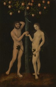 Adam och Eva av Lucas the Elder Cranach