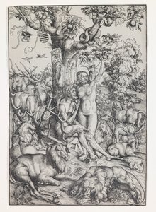 Adam och Eva i paradiset av Lucas the Elder Cranach