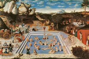 Fountain of Youth (olja på duk) av Lucas the Elder Cranach