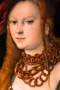 Judith med Holofernes huvud, ca 1530 (Tempera och olja på trä (basswood)) av Lucas the Elder Cranach