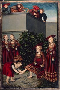 Kung David och Batseba av Lucas the Elder Cranach