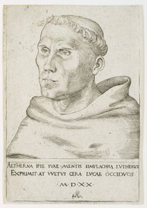 Martin Luther, byst i trekvartsvy av Lucas the Elder Cranach