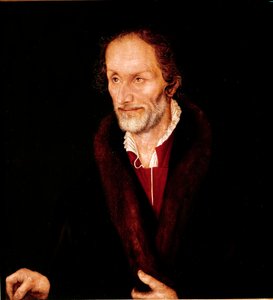 Porträtt av Philippe Melanchton (Philipp Schwartzerd av Lucas the Elder Cranach