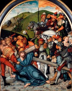 Klättringen till Golgata Målning av Lucas Cranach den äldre (1472-1553). 1538. Dim. 107x84 cm Wien. Konsthistoriska museet av Lucas the Elder Cranach