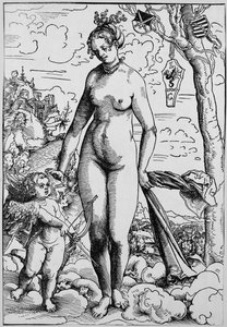 Venus och Amor av Lucas the Elder Cranach