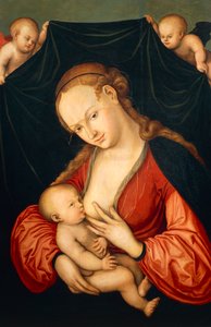 Jungfru Maria som ammar Jesus av Lucas the Elder Cranach