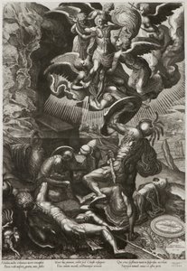 Kristi uppståndelse, 1557 av Lucas van Doetechum