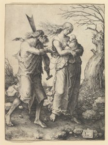 Adam och Eva efter utvisningen, 1510. av Lucas van Leyden
