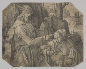 Kristus visar sig för St. Maria Magdalena som trädgårdsmästare, 1519. av Lucas van Leyden