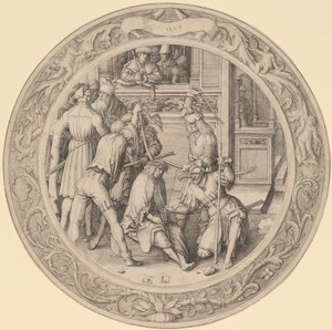Kristus krönt med törnar av Lucas van Leyden