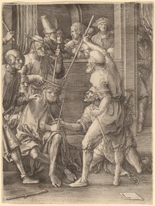 Kristus krönt med törnar av Lucas van Leyden