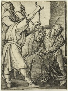 Kristus krönt med törnar av Lucas van Leyden