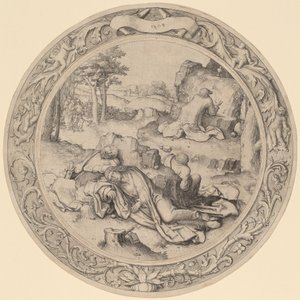 Kristus i Getsemane (Agony in the Garden) av Lucas van Leyden