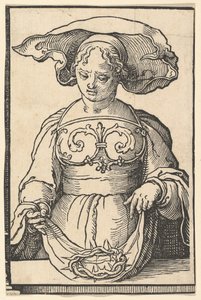 Delphic Sibyl, från serien Sibyll, ca. 1530. av Lucas van Leyden