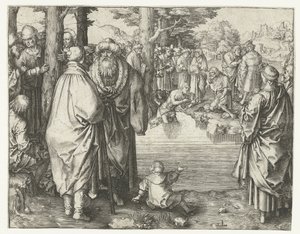 Kristi dop i Jordan av Lucas van Leyden