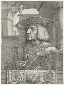 Kejsar Maximilian I, 1520. av Lucas van Leyden