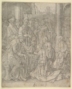 Ester före Ahasveros, 1518. av Lucas van Leyden