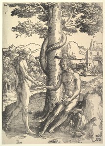 Människans fall, Adam och Eva, ca. 1514. av Lucas van Leyden