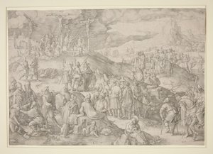 Golgata (Den stora Golgata) av Lucas van Leyden