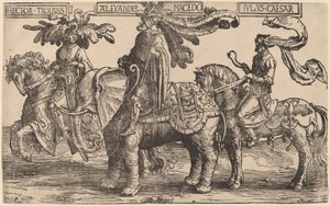 Hector av Troja, Alexander av Makedonien, Julius Caesar av Lucas van Leyden