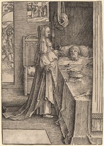Isebel lovar Nabots vingård till kung Ahab av Lucas van Leyden