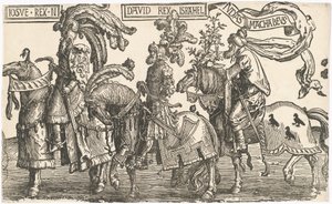 Joshua, David, Judas Maccabees av Lucas van Leyden