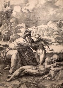 Skapelsen av Eva av Lucas van Leyden