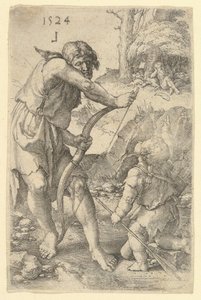 Lamech och Kain, 1524. av Lucas van Leyden