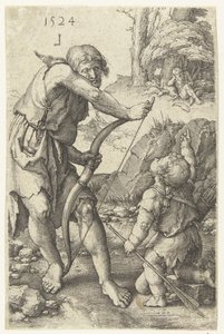 Lamech och Kain av Lucas van Leyden